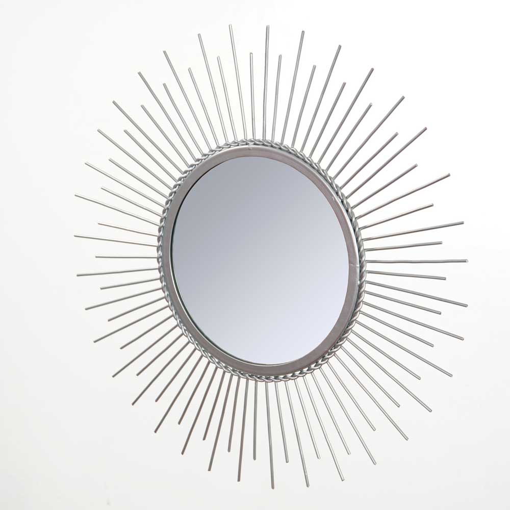 Silver Sunburst Mirror